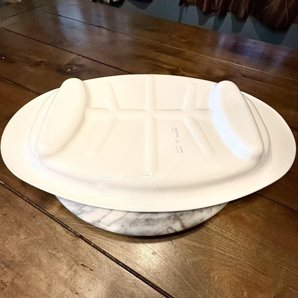 Vintage Corning Ware Corelle 16.5" x 10" Blue Cornflower Meat Platter P-19 Tray - Picture 5 of 6